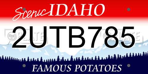 2UTB785 Idaho License Plate