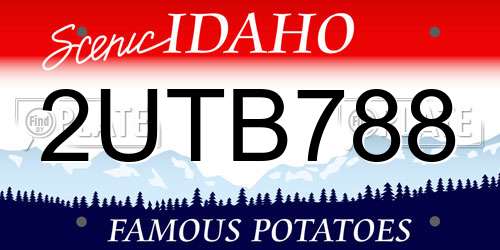 2UTB788 Idaho License Plate