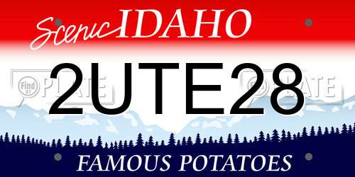 2UTE28 Idaho License Plate