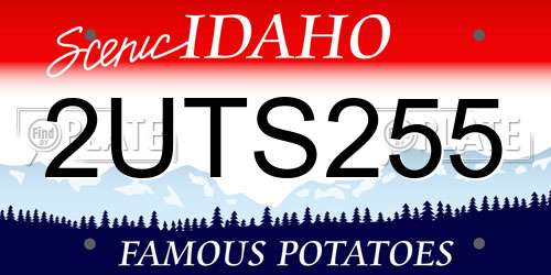 2UTS255 Idaho License Plate