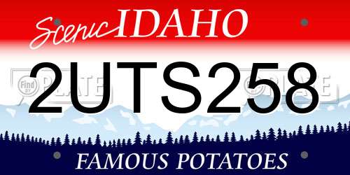 2UTS258 Idaho License Plate