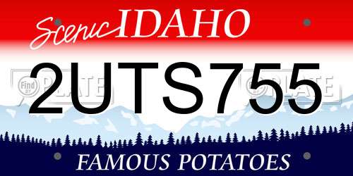 2UTS755 Idaho License Plate