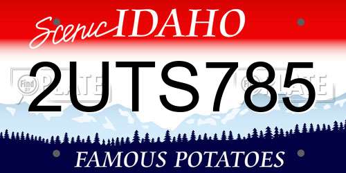 2UTS785 Idaho License Plate