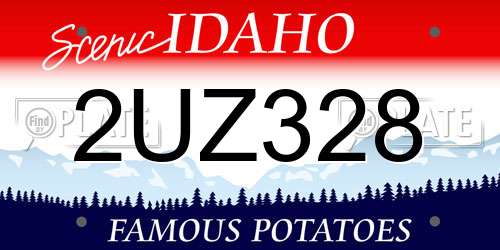 2UZ328 Idaho License Plate