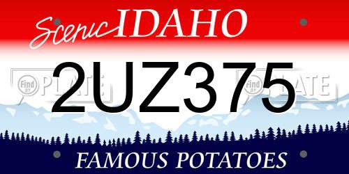 2UZ375 Idaho License Plate