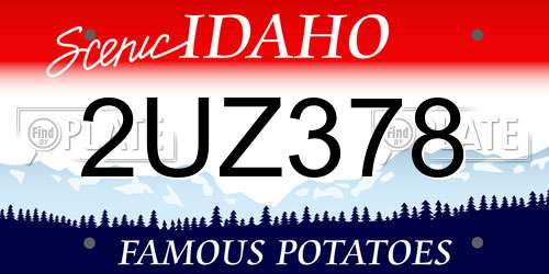2UZ378 Idaho License Plate