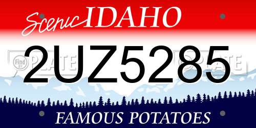 2UZ5285 Idaho License Plate