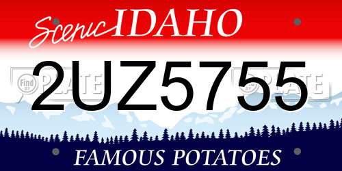 2UZ5755 Idaho License Plate