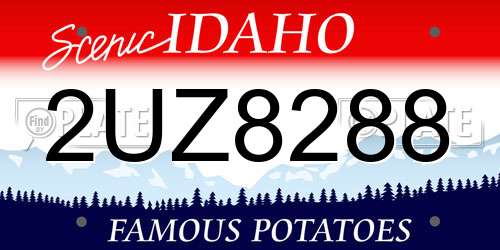 2UZ8288 Idaho License Plate