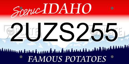 2UZS255 Idaho License Plate