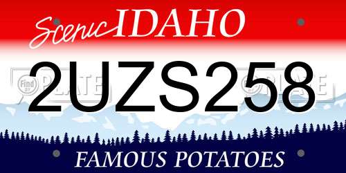 2UZS258 Idaho License Plate