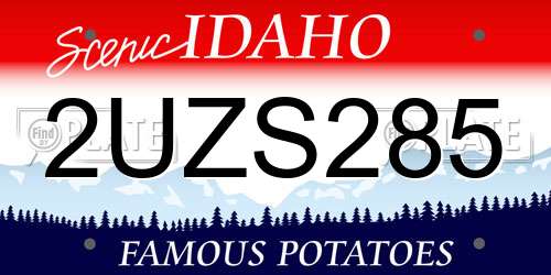 2UZS285 Idaho License Plate
