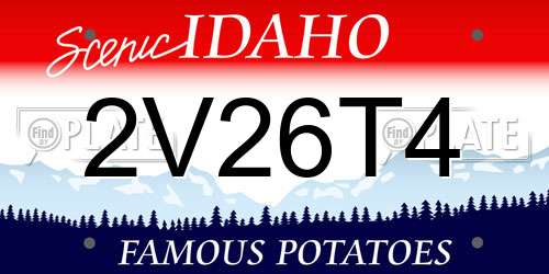 2V26T4 Idaho License Plate