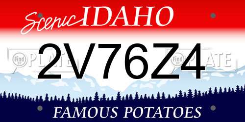 2V76Z4 Idaho License Plate