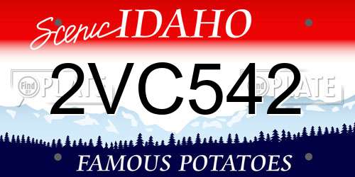 2VC542 Idaho License Plate