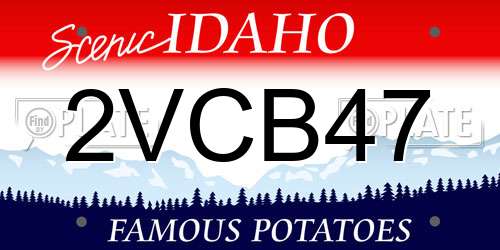 2VCB47 Idaho License Plate