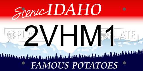 2VHM1 Idaho License Plate