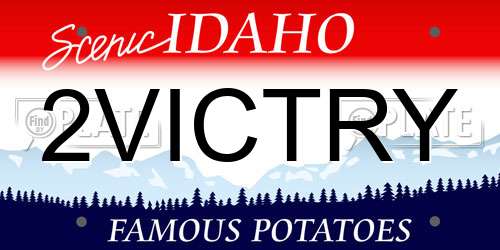 2VICTRY Idaho License Plate