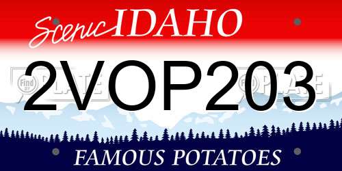 2VOP203 Idaho License Plate