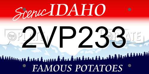 2VP233 Idaho License Plate
