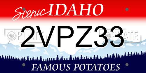2VPZ33 Idaho License Plate