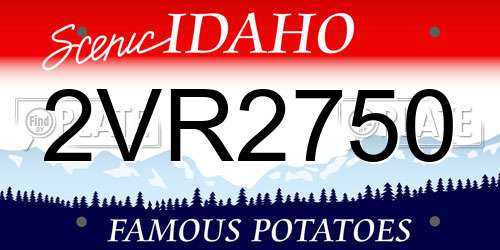 2VR2750 Idaho License Plate