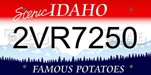 2VR7250 Idaho License Plate