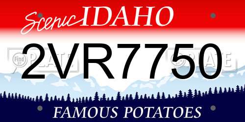 2VR7750 Idaho License Plate