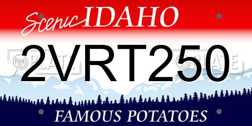2VRT250 Idaho License Plate