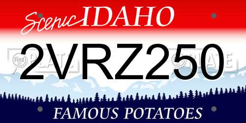 2VRZ250 Idaho License Plate