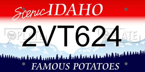 2VT624 Idaho License Plate