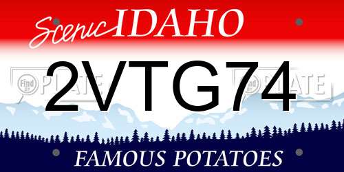 2VTG74 Idaho License Plate