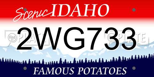 2WG733 Idaho License Plate