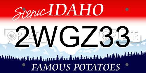 2WGZ33 Idaho License Plate