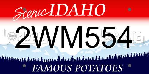 2WM554 Idaho License Plate