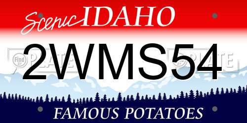 2WMS54 Idaho License Plate
