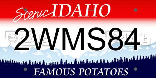 2WMS84 Idaho License Plate