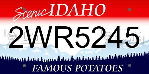 2WR5245 Idaho License Plate