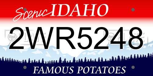 2WR5248 Idaho License Plate