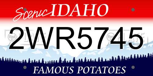 2WR5745 Idaho License Plate