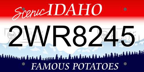 2WR8245 Idaho License Plate