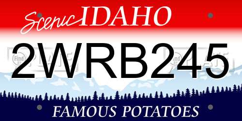 2WRB245 Idaho License Plate