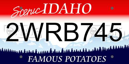 2WRB745 Idaho License Plate