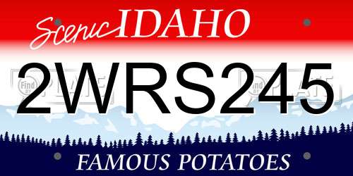 2WRS245 Idaho License Plate