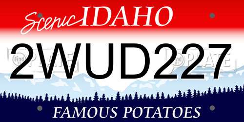 2WUD227 Idaho License Plate