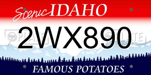 2WX890 Idaho License Plate