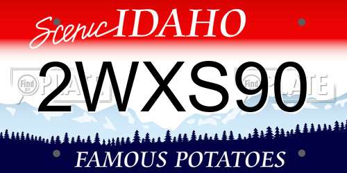 2WXS90 Idaho License Plate