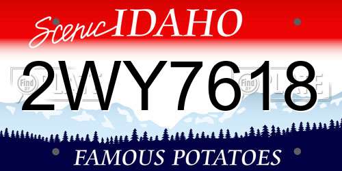 2WY7618 Idaho License Plate