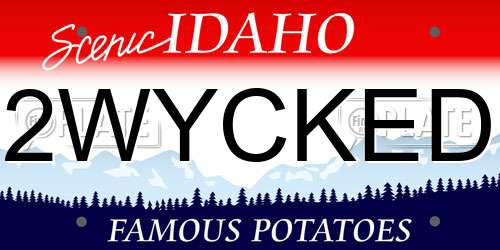 2WYCKED Idaho License Plate
