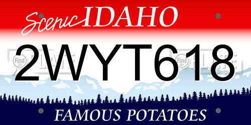 2WYT618 Idaho License Plate
